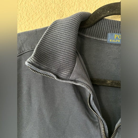 Polo Ralph Lauren Men’s L Navy Long Sleeve 1/4 zip Pullover Sweater - Picture 4 of 12